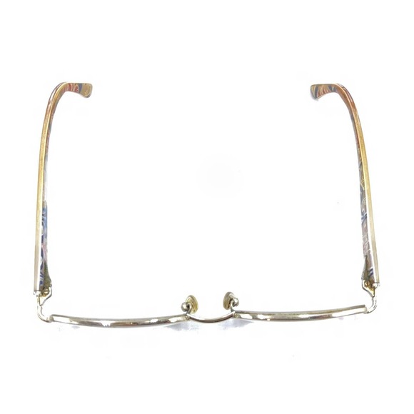 Prada Gold Beige Half Rim Eyeglasses Frames 53-18 135 Italy Designer Women - Picture 3 of 12